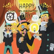 Happy Get Awesome Idea Day greeting card