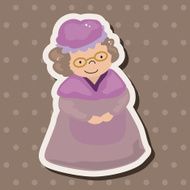 grandmom in little red riding hood theme elements N4