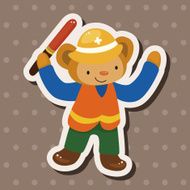 animal monkey worker cartoon theme elements N12