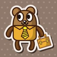 animal bear worker cartoon theme elements N24