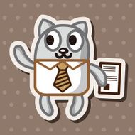 animal cat worker cartoon theme elements N17