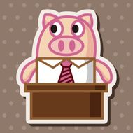 animal pig worker cartoon theme elements N15