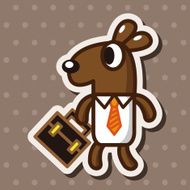 animal kangaroo worker cartoon theme elements N3