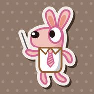 animal rabbit worker cartoon theme elements N15