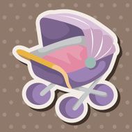 Baby carriages theme elements N68