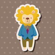 animal lion worker cartoon theme elements N6
