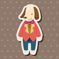 animal dog worker cartoon theme elements N18