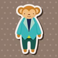 animal monkey worker cartoon theme elements N13