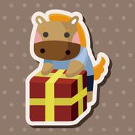 animal horse worker cartoon theme elements N2