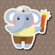 animal elephant worker cartoon theme elements N9