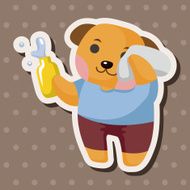animal dog worker cartoon theme elements N19