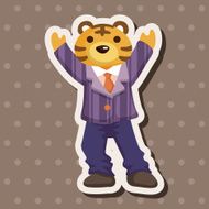 animal tiger worker cartoon theme elements N6