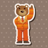 animal bear worker cartoon theme elements N27