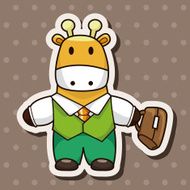animal worker cartoon theme elements N47