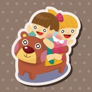 Kindergarten children theme elements N9