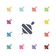 whirligig flat icons set