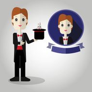 Magician Mascot cartoon great for any use Vector EPS10