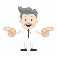 Ben Boy Funny happy scientist cartoon character comic expression N4