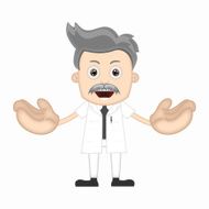 Ben Boy Funny happy scientist cartoon character comic expression N10