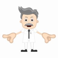 Ben Boy Funny happy scientist cartoon character comic expression N11