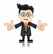 Ben Boy Cartoon Character Magican Magus Wizard unfriendly N6