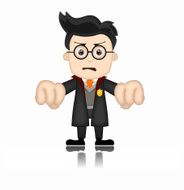Ben Boy Cartoon Character Magican Magus Wizard unfriendly N7