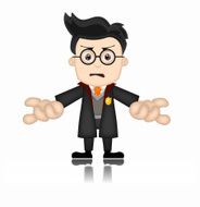 Ben Boy Cartoon Character Magican Magus Wizard unfriendly N8