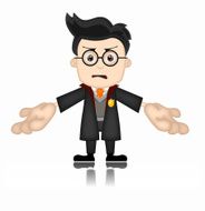 Ben Boy Cartoon Character Magican Magus Wizard unfriendly N9