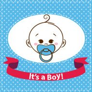 Baby boy icons isolated on white background N2