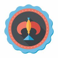 Balancing bird flat icon with long shadow N9