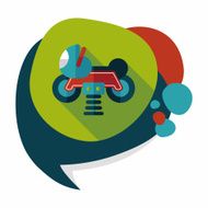 playground toy motor flat icon with long shadow N8