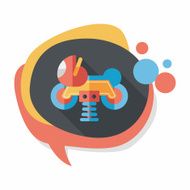playground toy motor flat icon with long shadow N9