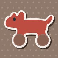 toy dog flat icon elements eps10 N4