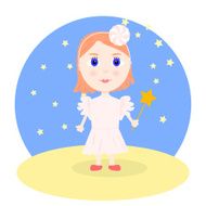 girl in a smart pale pink dress