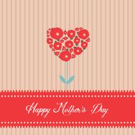 happy mothers day tree heart greeting card