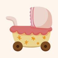 Baby carriages theme elements N70