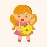 little kid with heart theme elements N73