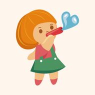 little kid with heart theme elements N77
