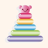 baby toy brick tower theme elements N14