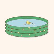baby swimming pool theme elements N4
