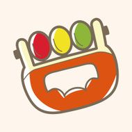 Baby rattle theme elements N65