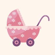 Baby carriages theme elements N76