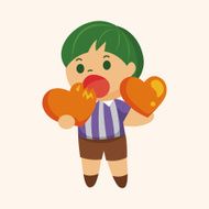 little kid with heart theme elements N86