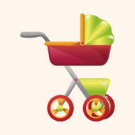 Baby carriages theme elements N79
