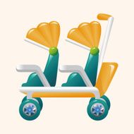 Baby carriages theme elements N81