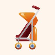 Baby carriages theme elements N82