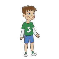 Cartoon little boy Character