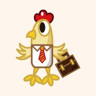 animal cock worker cartoon theme elements N4