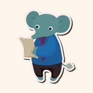 animal elephant worker cartoon theme elements N11