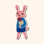 animal rabbit worker cartoon theme elements N19